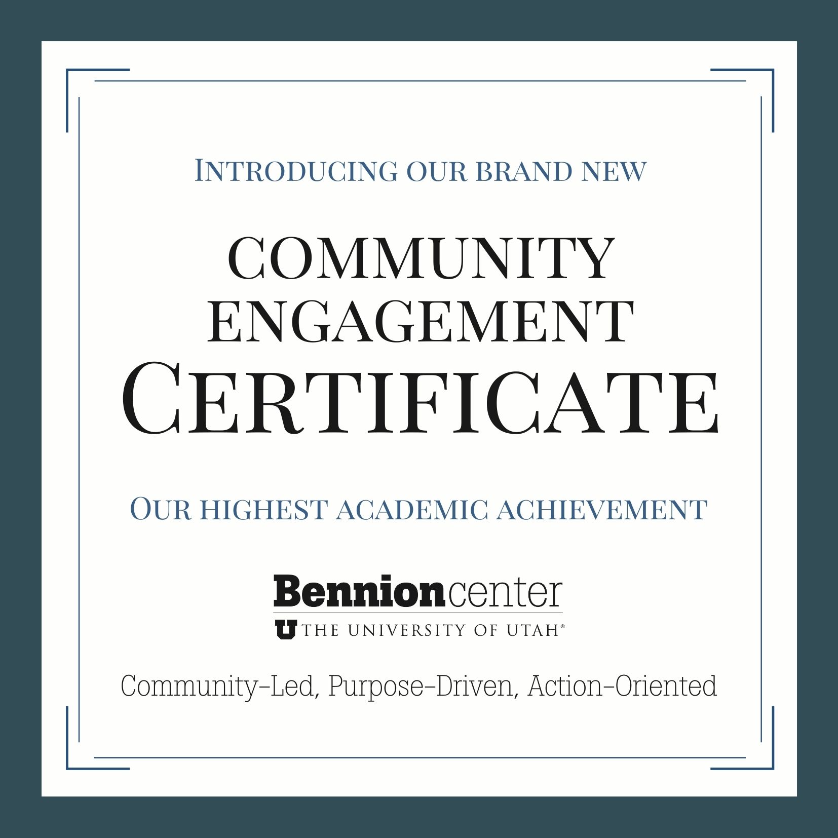 community engagement certificate