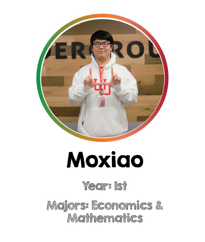 Moxiao, 1st year student studying economics and mathematics