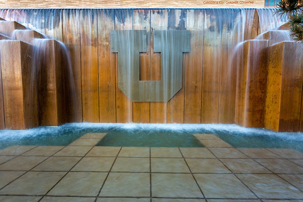 U waterfall in the Marriott plaza