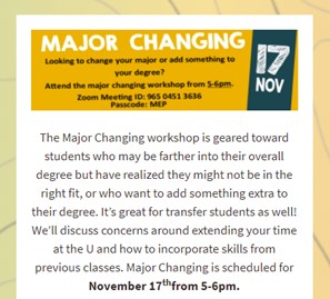 major changing workshop